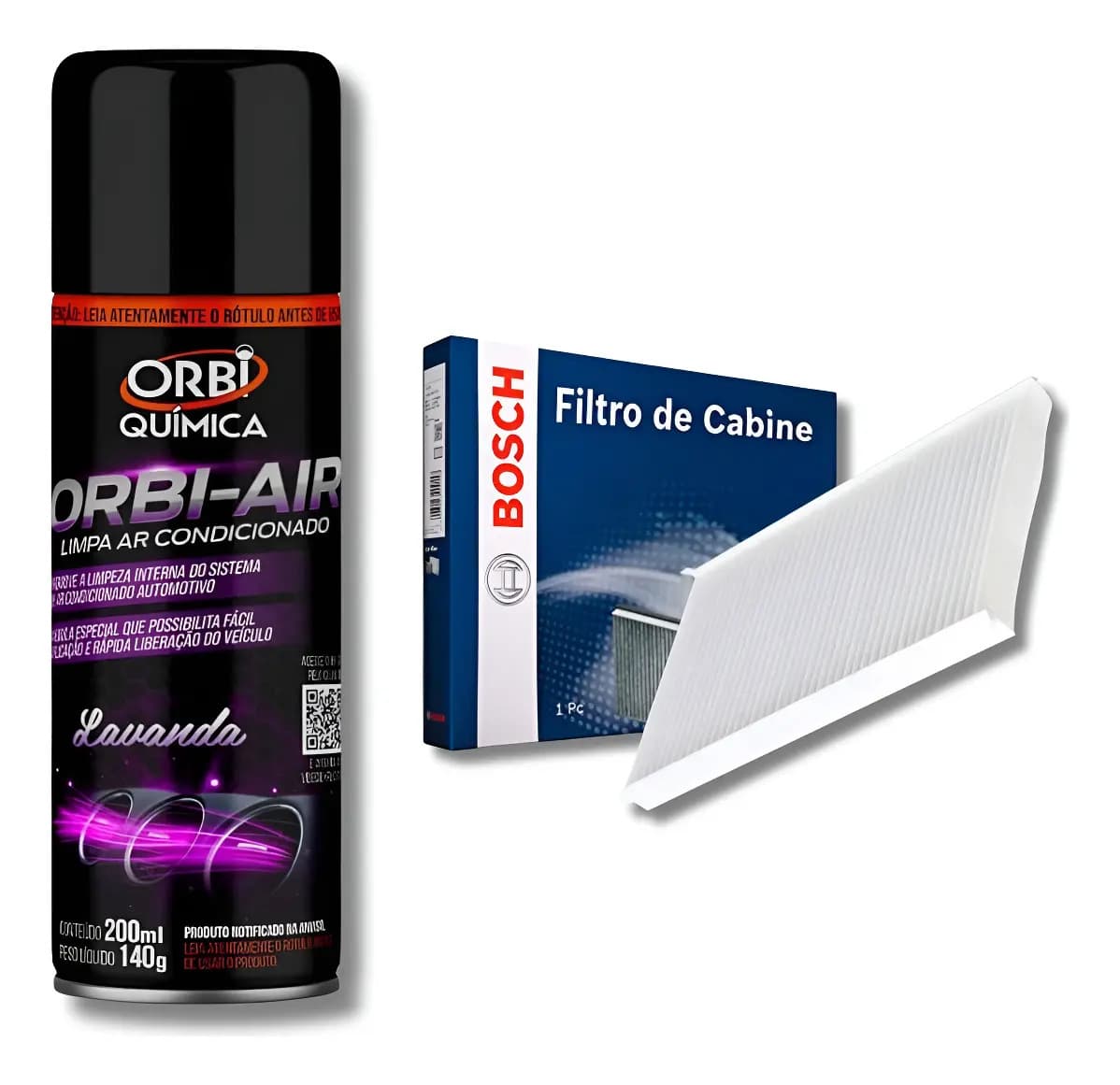 Kit Filtro Cabine Bosch + Limpa Ar Condicionado Fiat Palio